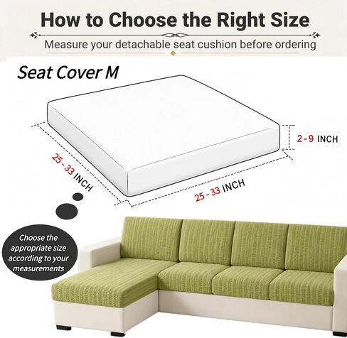 Stretch Couch Cushion Covers with Adjustable Buckle | Anti Slip Sectional Sofa Seat Covers Washable Skin Sofa Slipcovers Pet Friendly Furniture Protector in Saudi Arabia