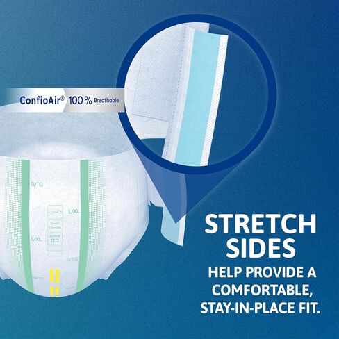 Tena ProSkin Unisex Stretch Plus Briefs, Adult Diapers with Tabs, Maximum Absorbency, Incontinence and Bladder leaks Control, 3XLarge, 32 Count in Kuwait