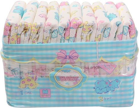 حفاضات مطبوعة للكبار من Littleforbig 40 قطعة (4 عبوات) - Vintage Baby (كبير 36"-46") in Kuwait
