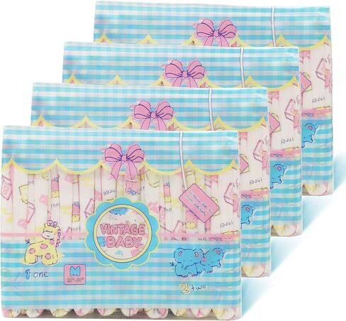 Littleforbig Adult Printed Diaper 40 Pieces (4 Packs) - Vintage Baby (Large 36"-46") in Saudi Arabia
