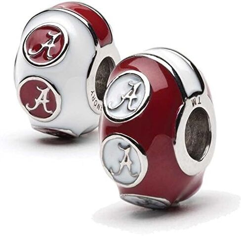 Stone Armory University of Alabama Bead Charm Set | Stainless Steel Alabama Charms | Set of Two Crimson Tide Charms | University of Alabama Gift | Fits Most Popular Charm Bracelets in Saudi Arabia