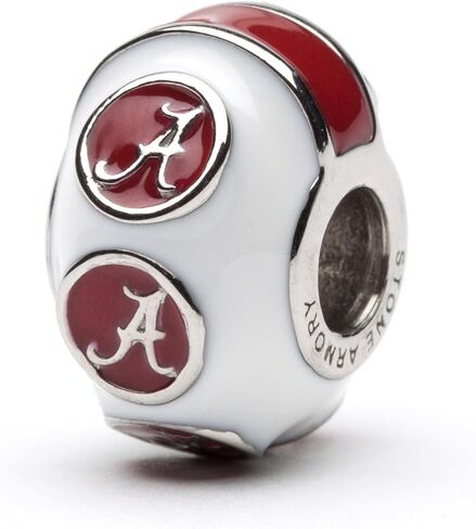 Stone Armory University of Alabama Bead Charm Set | Stainless Steel Alabama Charms | Set of Two Crimson Tide Charms | University of Alabama Gift | Fits Most Popular Charm Bracelets in Saudi Arabia