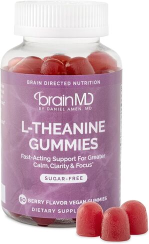 BrainMD L-Theanine Gummies - Natural Stress Relief Supplement - 60 Count in Saudi Arabia