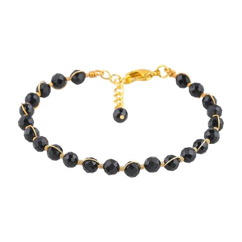 CRYSTALIS 4 مم + سوار منزلق من خرز اللاريمار البكتوليت الطبيعي، كريستالات مطرزة، أحجار شفاء شقرا، مجوهرات أحجار كريمة نسائية مبهجة، 925 فضة استرلينية 10 بوصة in Kuwait