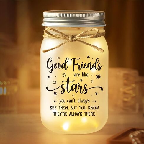 BeneCharm Friendship Gifts for Women, Birthday Gifts for Friend Women, Mason Jar Night Lights for Friends Female, Friends Gift, Leaving Gift for Colleague, Friend Sister Christmas Galentines Present in Saudi Arabia