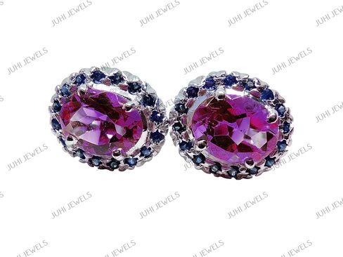 Natural Amethyst Sapphire Cufflinks 925 Silver Amethyst Sapphire Groomsmen Cufflinks For Wedding November Birthstone Cufflinks in Saudi Arabia