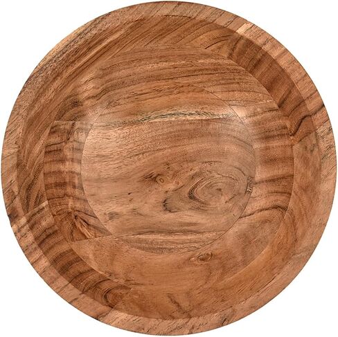 Kimona Decorative Bowl Acacia Wood Decorative Bowl for Table Centerpiece Dining Living Room Farmhouse Country, Restaurant, Café (8" X 8" X 3") in Saudi Arabia