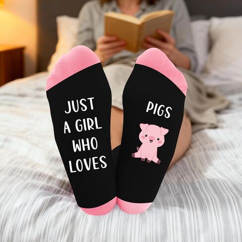Pig Gifts for Women and Girls Cute Funny Pig Lovers Themed Accessories Socks Presents Christmas Stocking Stuffers Birthday Xmas White Elephant Galentines Graduation Valentines Day Gifts in Kuwait