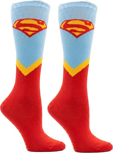 Superman Supergirl Costume Logo Symbol Knee High Costume Socks in Saudi Arabia