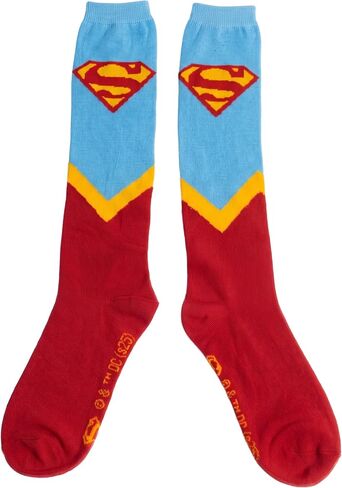 Superman Supergirl Costume Logo Symbol Knee High Costume Socks in Saudi Arabia