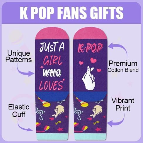 Kpop Gifts Socks - Kpop Singing Socks for Women K-pop Fans Lovers Singers Korean Merch Box Ready for Present in Saudi Arabia