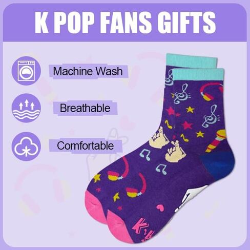 Kpop Gifts Socks - Kpop Singing Socks for Women K-pop Fans Lovers Singers Korean Merch Box Ready for Present in Saudi Arabia