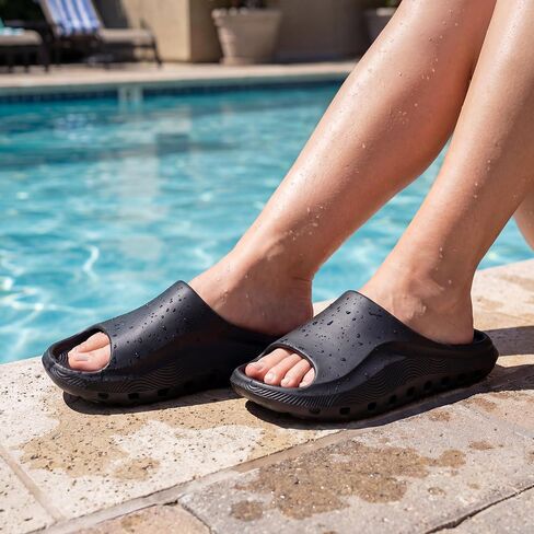 Jerzmy Cloud Slides for Women Men, Comfy Pool Bath Shower Shoes House Summer Slippers Soft Breathable Sandals with Drain Holes Quick Drying for Indoor Outdoor Beach Garden in Saudi Arabia