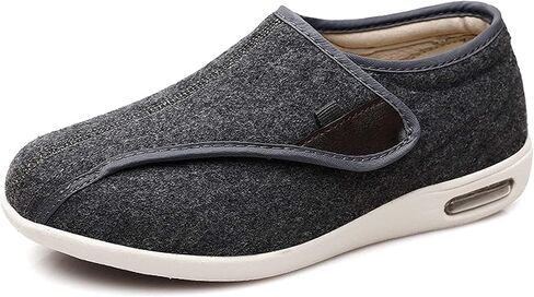 Unisex Diabetic Slippers Orthopaedic Extra Wide, Men Womens Edema Swollen Shoes, Adjustable Memory Foam Orthopaedic Shoe Anti Slip For Unisex Size in Saudi Arabia