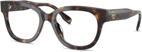 Tory Burch Women's Miller Pillow Eyeglasses, Dark Tortoise, One Size in Kuwait