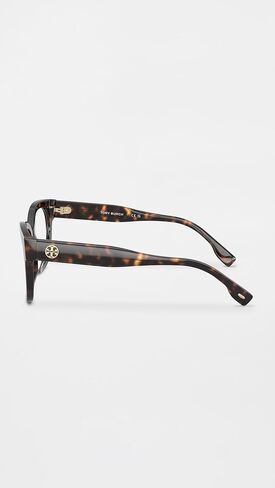 Tory Burch Women's Miller Pillow Eyeglasses, Dark Tortoise, One Size in Kuwait