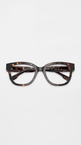 Tory Burch Women's Miller Pillow Eyeglasses, Dark Tortoise, One Size in Kuwait