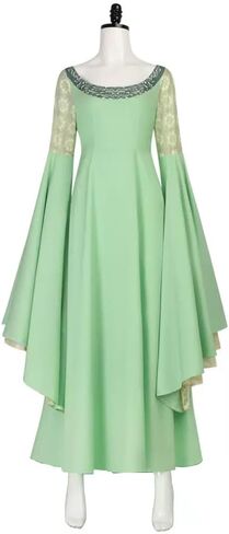 Arwen Costume for Women Queen Dress With Headpiece Elf Halloween Cosplay Medieval Renaissance Dress Gown in Saudi Arabia