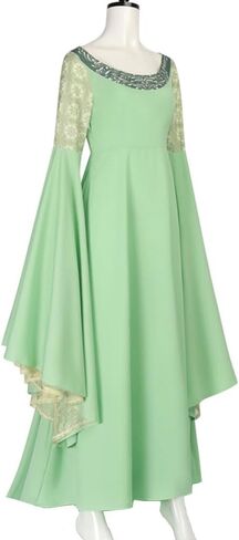 Arwen Costume for Women Queen Dress With Headpiece Elf Halloween Cosplay Medieval Renaissance Dress Gown in Saudi Arabia