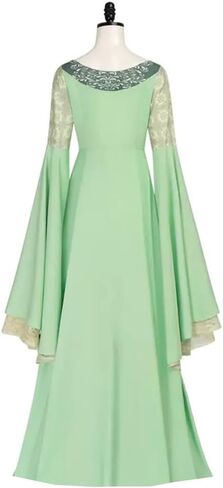 Arwen Costume for Women Queen Dress With Headpiece Elf Halloween Cosplay Medieval Renaissance Dress Gown in Saudi Arabia
