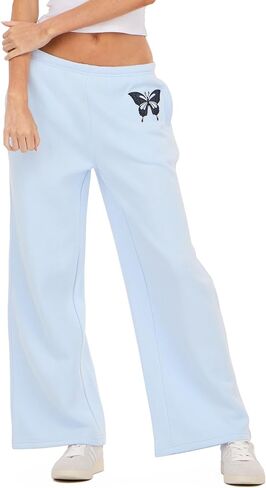 Forever 21 Women's Wide Leg Jogger Pants with Patch Details in Kuwait