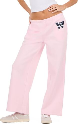 Forever 21 Women's Wide Leg Jogger Pants with Patch Details in Kuwait