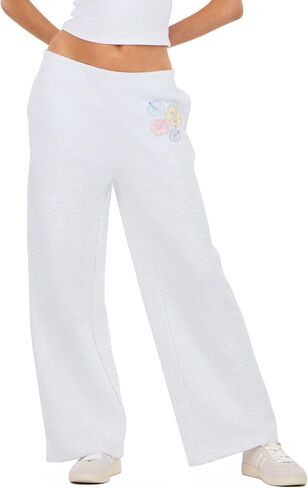 Forever 21 Women's Wide Leg Jogger Pants with Patch Details in Kuwait