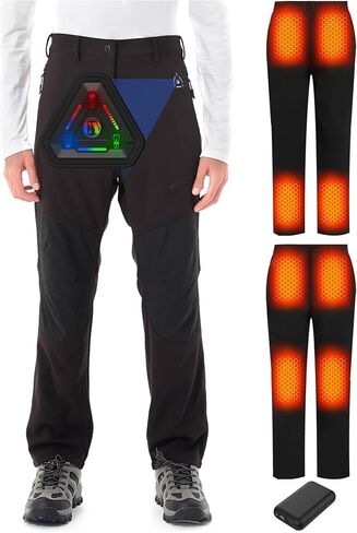 CYCYHEAT Heated Pants for Men and Women, Snow Ski Waterproof Softshell Snowboard Pants, 20000mAh 7.4V Battery in Saudi Arabia