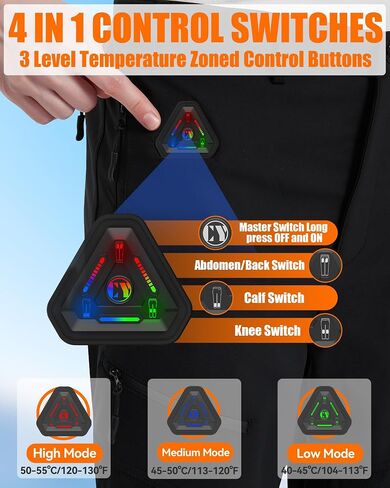 CYCYHEAT Heated Pants for Men and Women, Snow Ski Waterproof Softshell Snowboard Pants, 20000mAh 7.4V Battery in Kuwait