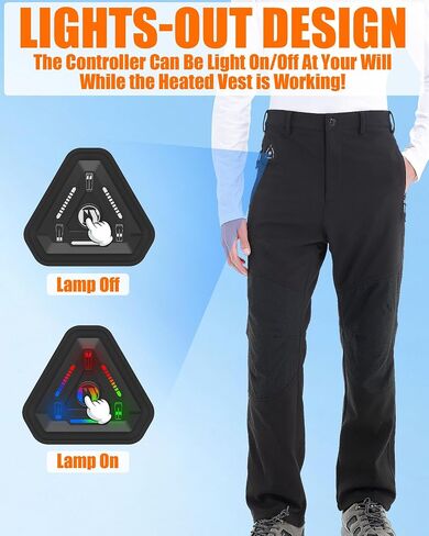 CYCYHEAT Heated Pants for Men and Women, Snow Ski Waterproof Softshell Snowboard Pants, 20000mAh 7.4V Battery in Kuwait