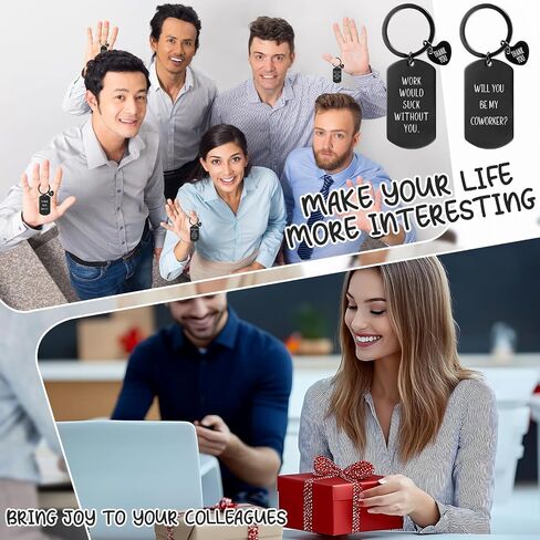 12Pcs Team Appreciation Gifts for Coworker Funny Keychain for Work Sassy Office Gift for Mens Women Friends Birthday Going Away Leaving Farewell Goodbye in Saudi Arabia