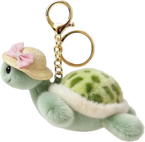 Plush Turtle Keychains - Cute Sea Turtle Bag Charms For Women - Soft Stuffed Animal Keyring For Purse, Tote, Car Keys - Cute Ocean Themed Gift For Friends, Mom in Kuwait