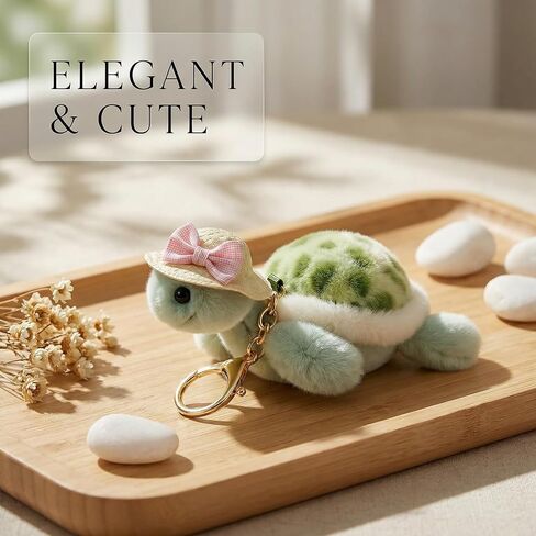 Plush Turtle Keychains - Cute Sea Turtle Bag Charms For Women - Soft Stuffed Animal Keyring For Purse, Tote, Car Keys - Cute Ocean Themed Gift For Friends, Mom in Kuwait