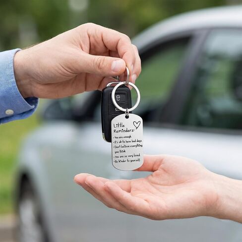 24PCS Little Reminders Keychain Bulk Inspiration Keychain Gifts for Women Men Spirit Quotes Key Ring Motivational Inspirational You Are Enough Daily Affirmation Mental Health Positive Gifts in Saudi Arabia