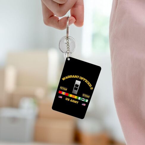Us Chief Warrant Officer 2 Emblem Cw2 Rank Insignia Vietnam Veteran Acrylic Keychain 2x3in Men Women Daily Outdoor Carry0 in Saudi Arabia