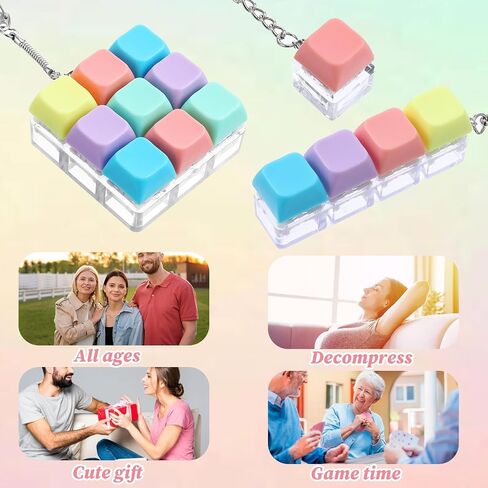 3 حزمه كليكي لوحة المفاتيح لعبة لوحة المفاتيح تململ لعبة ملونة تململ الفرس المفاتيح 9 في 1 لوحة المفاتيح الفرس تململ المفاتيح للحقائب مفاتيح العمل مكتب مكتب الكبار النساء الرجال الهدايا in Kuwait