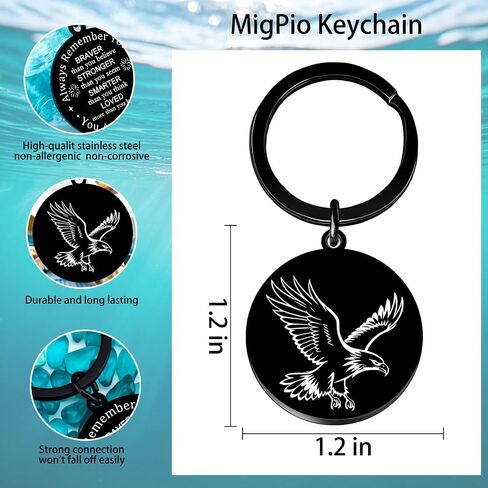 American Eagle Keychain For Men Eagles Gifts For Men Women Teenage Boys Girl Eagles Keychains Patriots Gifts Graduation Father's Day Birthday Gifts For Man in Kuwait