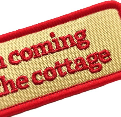 I’m Coming to the Cottage Keychain – Funny Cottage Gift - Embroidered Fabric Key Ring for Cabin, Lake House & Vacation Lovers in Kuwait