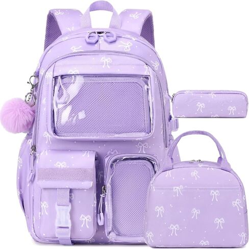 Kimwadalh Strawberry Backpack for Girls, 3 in 1 Kawaii Ita Backpack with Lunch Bag Pencil Case, Aesthetic Teen School Bookbag for Middle High College School in Saudi Arabia