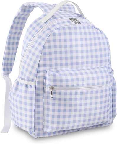 DYSHAYEN Gingham Kids Backpack,15 Inch School Backpack for Girls Boys,Kindergarten Large Bookbag Age 5-8 for Birthday Gifts School Overnight (Pink) in Saudi Arabia