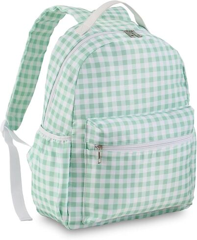 DYSHAYEN Gingham Kids Backpack,15 Inch School Backpack for Girls Boys,Kindergarten Large Bookbag Age 5-8 for Birthday Gifts School Overnight (Pink) in Saudi Arabia