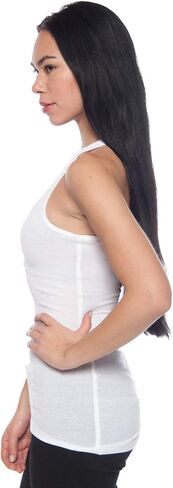 4 Pack Zenana Women's Ribbed Tank Top Med, White in Saudi Arabia