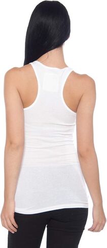 4 Pack Zenana Women's Ribbed Tank Top Med, White in Saudi Arabia