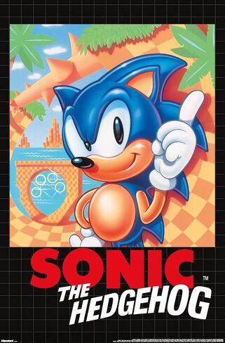 Sonic the Hedgehog (1991) - Key Art Wall Poster, 34L" x 22.4W", Unframed Version in Kuwait