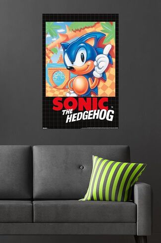 Sonic the Hedgehog (1991) - Key Art Wall Poster, 34L" x 22.4W", Unframed Version in Kuwait