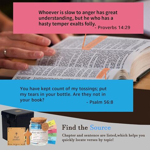 Bible Verses Jar Read Me When, Fathers Day Gift, Christian Gifts for Women, Men, Teens, Kids, Birthday Gifts for Mom, Inspirational Prayer Card Hope Jar, Bible Study Supplies in Saudi Arabia