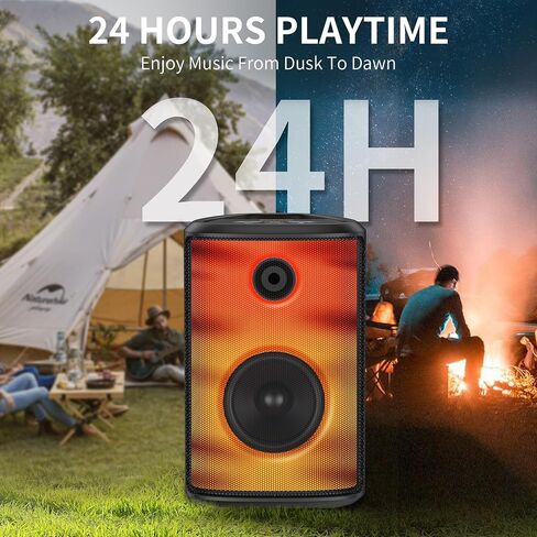 BUGANI Loud Bluetooth Speaker, 80W Portable Wireless Speakers with Punchy Bass and Loud Sound, LED Lights, 15H Playtime, IPX6 Waterproof, Support AUX/TF Card/USB, Big Party Speaker for Outdoor in Kuwait