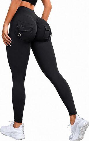 Avanova Women Scrunch Butt Leggings High Waisted Butt Lifting Workout Gym Pants with Pockets in Kuwait