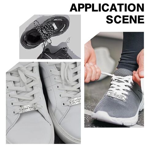 20Pcs Stainless Steel Shoelace Charms Shoe Lace Tags Rectangle Detachable Shoelace Decorations Shoe Lace Blank Tags Silver for DIY Women Sneakers Decorations 1.65x0.55x0.04 Inch in Kuwait