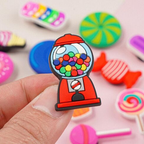 18PCS Cute Gummy Bear Candy Charms Set, Ice Cream Cupcake, Colorful PVC Candy Decorations for Shoes, Bracelets, Bags Gifts for Birthday, Holiday, Party. in Kuwait
